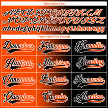 Charger l'image dans la galerie, Custom Black Orange-White Gradient Fashion Hockey Lace Neck Jersey