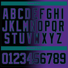 Charger l'image dans la galerie, Custom Black Purple-Teal Gradient Fashion Hockey Lace Neck Jersey