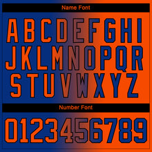 Load image into Gallery viewer, Custom Royal Orange-Black Gradient Fashion Hockey Lace Neck Jersey