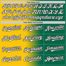 Charger l'image dans la galerie, Custom Kelly Green White Yellow-Black Authentic Gradient Fashion Baseball Jersey