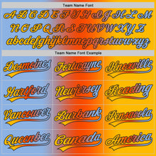 Load image into Gallery viewer, Custom Gold Light Blue Orange-Black Authentic Gradient Fashion Baseball Jersey