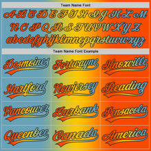 Load image into Gallery viewer, Custom Orange Shadow Blue Yellow-Black Authentic Gradient Fashion Baseball Jersey