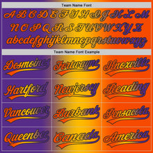 Load image into Gallery viewer, Custom Orange Purple Gold-Black Authentic Gradient Fashion Baseball Jersey
