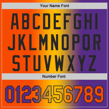 Load image into Gallery viewer, Custom Orange Purple Gold-Black Authentic Gradient Fashion Baseball Jersey