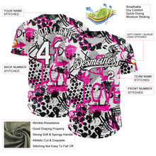 Charger l'image dans la galerie, Custom Graffiti Pattern White-Black 3D Authentic Baseball Jersey