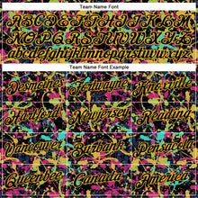 Charger l'image dans la galerie, Custom Graffiti Pattern Black-Gold 3D Grunge Shabby Performance T-Shirt