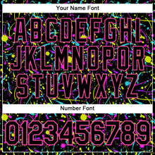 Загрузить изображение в средство просмотра галереи, Custom Graffiti Pattern Black-Pink 3D Neon Splatter Performance T-Shirt