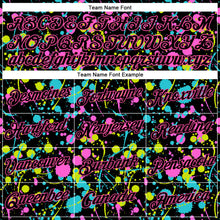 Charger l'image dans la galerie, Custom Graffiti Pattern Black-Pink 3D Neon Splatter Performance T-Shirt