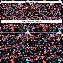 Charger l'image dans la galerie, Custom Graffiti Pattern Black-Medium Pink 3D Expressive Splatter Performance T-Shirt