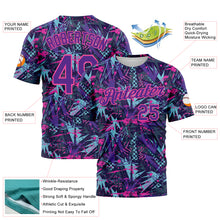 Charger l'image dans la galerie, Custom Graffiti Pattern Purple-Pink 3D Creative Geometric Figures And Dots Performance T-Shirt