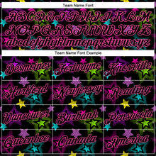 Charger l'image dans la galerie, Custom Graffiti Pattern Black-Pink 3D Creative Colorful Stars Performance T-Shirt