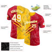 Charger l'image dans la galerie, Custom Graffiti Pattern Red-Yellow Scratch 3D Performance T-Shirt