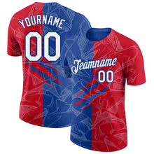 Charger l'image dans la galerie, Custom Graffiti Pattern Red-Royal Scratch 3D Performance T-Shirt