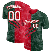 Charger l'image dans la galerie, Custom Graffiti Pattern Green-Red Scratch 3D Performance T-Shirt