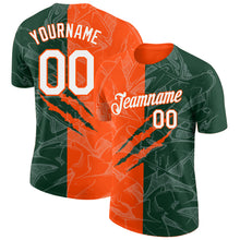 Charger l'image dans la galerie, Custom Graffiti Pattern Green-Orange Scratch 3D Performance T-Shirt