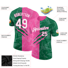 Charger l'image dans la galerie, Custom Graffiti Pattern Kelly Green-Pink Scratch 3D Performance T-Shirt