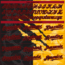 Load image into Gallery viewer, Custom Stitched Graffiti Pattern Black Gold-Red 3D Scratch Sports Pullover Sweatshirt Hoodie