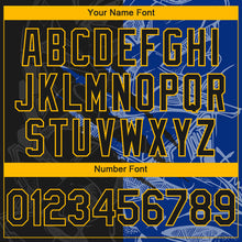 Load image into Gallery viewer, Custom Stitched Graffiti Pattern Black Royal-Gold 3D Scratch Sports Pullover Sweatshirt Hoodie