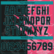 Load image into Gallery viewer, Custom Stitched Graffiti Pattern Black Neon Pink-Teal 3D Scratch Sports Pullover Sweatshirt Hoodie