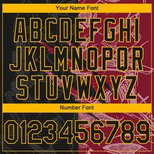 Load image into Gallery viewer, Custom Stitched Graffiti Pattern Black Crimson-Gold 3D Scratch Sports Pullover Sweatshirt Hoodie