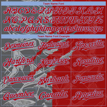 Load image into Gallery viewer, Custom Stitched Graffiti Pattern Red Steel Gray-Light Blue 3D Scratch Sports Pullover Sweatshirt Hoodie