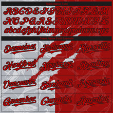 Load image into Gallery viewer, Custom Stitched Graffiti Pattern Gray Red-Black 3D Scratch Sports Pullover Sweatshirt Hoodie