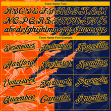 Load image into Gallery viewer, Custom Stitched Graffiti Pattern Navy Orange-Gold 3D Scratch Sports Pullover Sweatshirt Hoodie