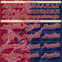 Load image into Gallery viewer, Custom Stitched Graffiti Pattern Maroon Navy-City Cream 3D Scratch Sports Pullover Sweatshirt Hoodie