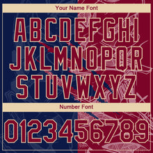 Load image into Gallery viewer, Custom Stitched Graffiti Pattern Maroon Navy-City Cream 3D Scratch Sports Pullover Sweatshirt Hoodie