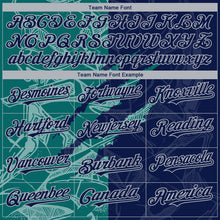 Laden Sie das Bild in den Galerie-Viewer, Custom Stitched Graffiti Pattern Navy Teal-Gray 3D Scratch Sports Pullover Sweatshirt Hoodie