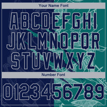 Laden Sie das Bild in den Galerie-Viewer, Custom Stitched Graffiti Pattern Navy Teal-Gray 3D Scratch Sports Pullover Sweatshirt Hoodie