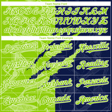 Laden Sie das Bild in den Galerie-Viewer, Custom Stitched Graffiti Pattern Neon Green-Navy 3D Scratch Sports Pullover Sweatshirt Hoodie