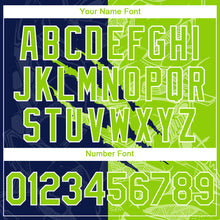 Laden Sie das Bild in den Galerie-Viewer, Custom Stitched Graffiti Pattern Neon Green-Navy 3D Scratch Sports Pullover Sweatshirt Hoodie