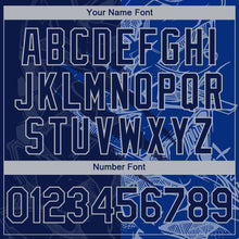 Laden Sie das Bild in den Galerie-Viewer, Custom Stitched Graffiti Pattern Navy Royal-Gray 3D Scratch Sports Pullover Sweatshirt Hoodie