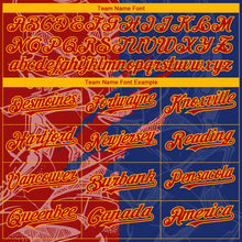 Laden Sie das Bild in den Galerie-Viewer, Custom Stitched Graffiti Pattern Red Royal-Gold 3D Scratch Sports Pullover Sweatshirt Hoodie