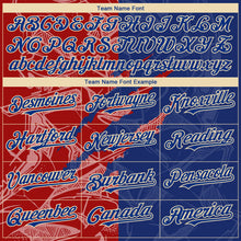 Laden Sie das Bild in den Galerie-Viewer, Custom Stitched Graffiti Pattern Royal Red-Cream 3D Scratch Sports Pullover Sweatshirt Hoodie