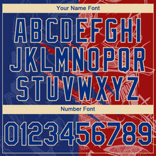 Laden Sie das Bild in den Galerie-Viewer, Custom Stitched Graffiti Pattern Royal Red-Cream 3D Scratch Sports Pullover Sweatshirt Hoodie