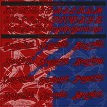 Laden Sie das Bild in den Galerie-Viewer, Custom Stitched Graffiti Pattern Red Royal-Black 3D Scratch Sports Pullover Sweatshirt Hoodie