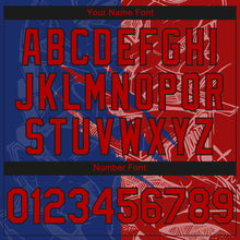 Laden Sie das Bild in den Galerie-Viewer, Custom Stitched Graffiti Pattern Red Royal-Black 3D Scratch Sports Pullover Sweatshirt Hoodie