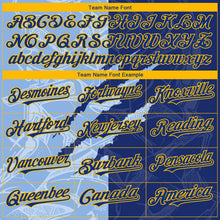 Laden Sie das Bild in den Galerie-Viewer, Custom Stitched Graffiti Pattern Royal Light Blue-Gold 3D Scratch Sports Pullover Sweatshirt Hoodie