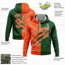 Laden Sie das Bild in den Galerie-Viewer, Custom Stitched Graffiti Pattern Orange Green-Cream 3D Scratch Sports Pullover Sweatshirt Hoodie