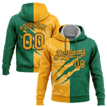 Загрузить изображение в средство просмотра галереи, Custom Stitched Graffiti Pattern Yellow Kelly Green-Black 3D Scratch Sports Pullover Sweatshirt Hoodie