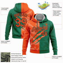 Загрузить изображение в средство просмотра галереи, Custom Stitched Graffiti Pattern Orange Kelly Green-Black 3D Scratch Sports Pullover Sweatshirt Hoodie