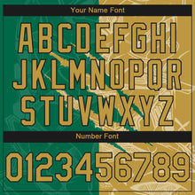 Загрузить изображение в средство просмотра галереи, Custom Stitched Graffiti Pattern Old Gold Kelly Green-Black 3D Scratch Sports Pullover Sweatshirt Hoodie