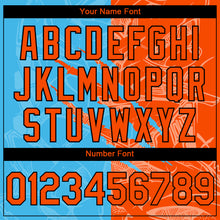 Загрузить изображение в средство просмотра галереи, Custom Stitched Graffiti Pattern Orange Sky Blue-Black 3D Scratch Sports Pullover Sweatshirt Hoodie