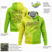 Загрузить изображение в средство просмотра галереи, Custom Stitched Graffiti Pattern Neon Yellow Neon Green-Black 3D Scratch Sports Pullover Sweatshirt Hoodie
