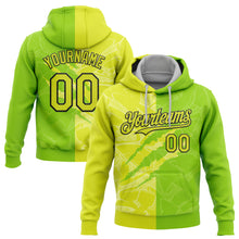 Загрузить изображение в средство просмотра галереи, Custom Stitched Graffiti Pattern Neon Yellow Neon Green-Black 3D Scratch Sports Pullover Sweatshirt Hoodie