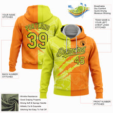 Загрузить изображение в средство просмотра галереи, Custom Stitched Graffiti Pattern Neon Yellow Bay Orange-Black 3D Scratch Sports Pullover Sweatshirt Hoodie