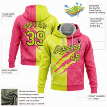 Загрузить изображение в средство просмотра галереи, Custom Stitched Graffiti Pattern Neon Yellow Neon Pink-Black 3D Scratch Sports Pullover Sweatshirt Hoodie