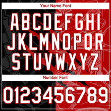 Загрузить изображение в средство просмотра галереи, Custom Graffiti Pattern White Black-Red 3D Scratch Authentic Baseball Jersey